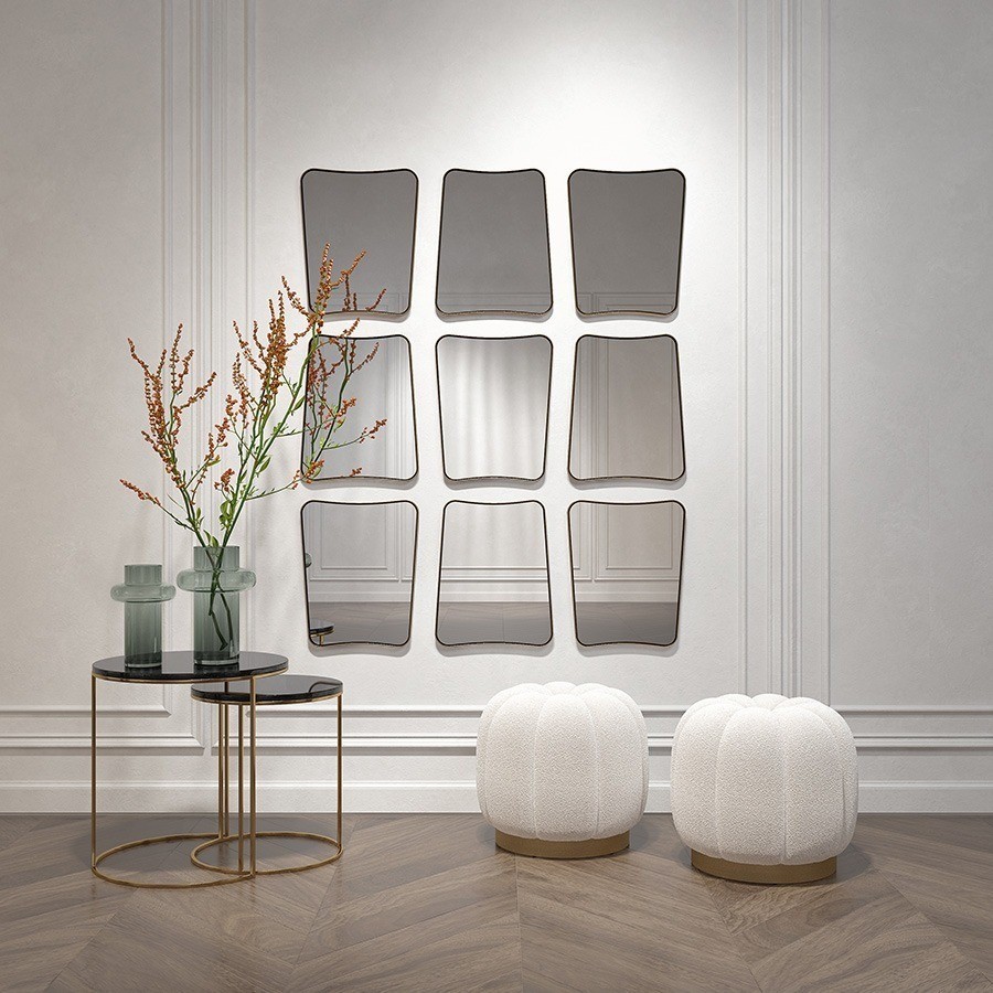 Зеркало настенное raffin, 45х36 см, золотое (76223)