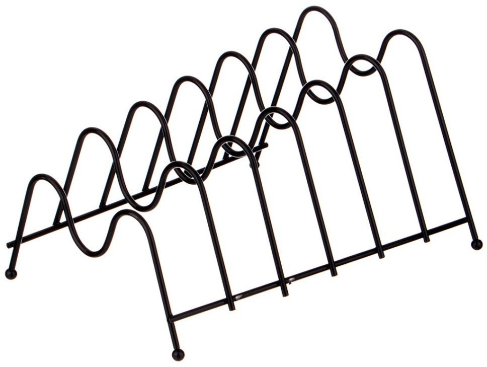 Подставка для тарелок на 6 шт, черная 28*23 см (TT-00008632)