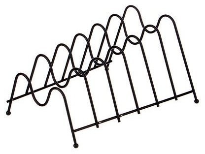 Подставка для тарелок на 6 шт, черная 28*23 см (TT-00008632)