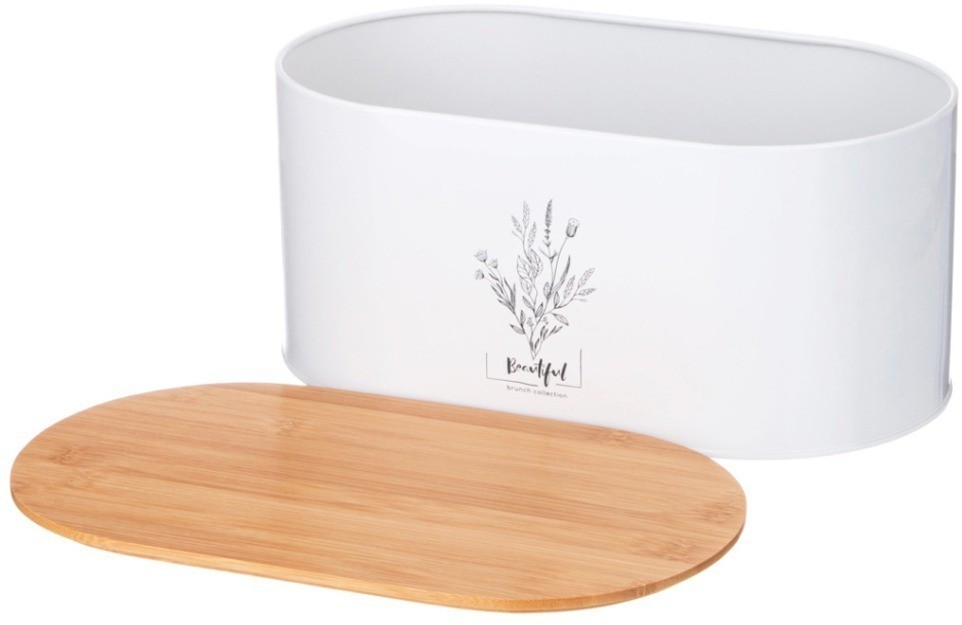 Набор agness "provence" 2в1 хлебница 34*19*15 см, банка для сыпучих 10*12,5 см 2 шт (790-374)