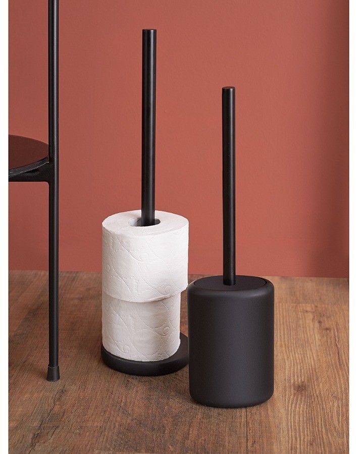 Держатель для туалетной бумаги slim, черный (78860)