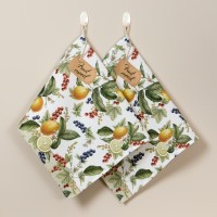 Набор полотенец из 2-х шт &quot;fruit basket&quot;,40х60см 100% хлопок,белый,твил Lefard (850-741-63)