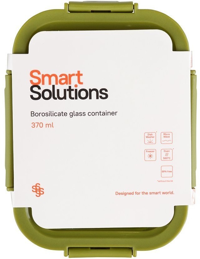 Контейнер для запекания, хранения и переноски продуктов в чехле smart solutions, 370 мл, зеленый (73392)