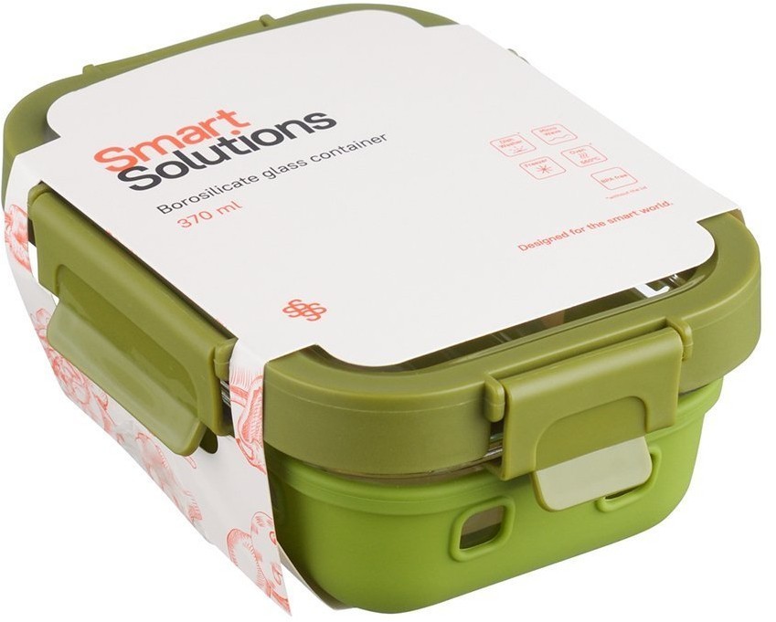 Контейнер для запекания, хранения и переноски продуктов в чехле smart solutions, 370 мл, зеленый (73392)