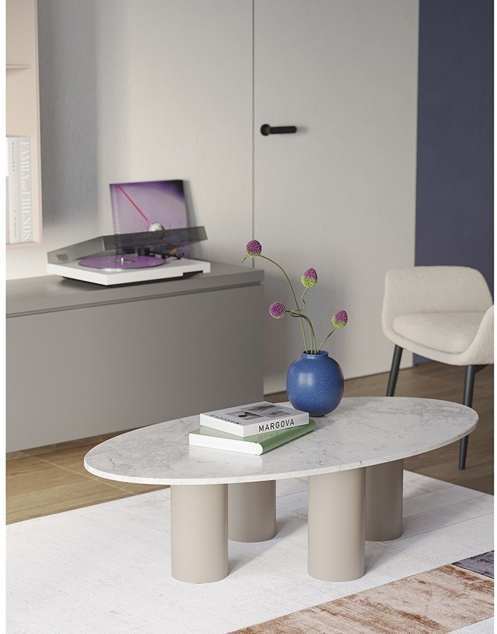 Столик кофейный mojo, 120х65,5 см, бежевый (76217)