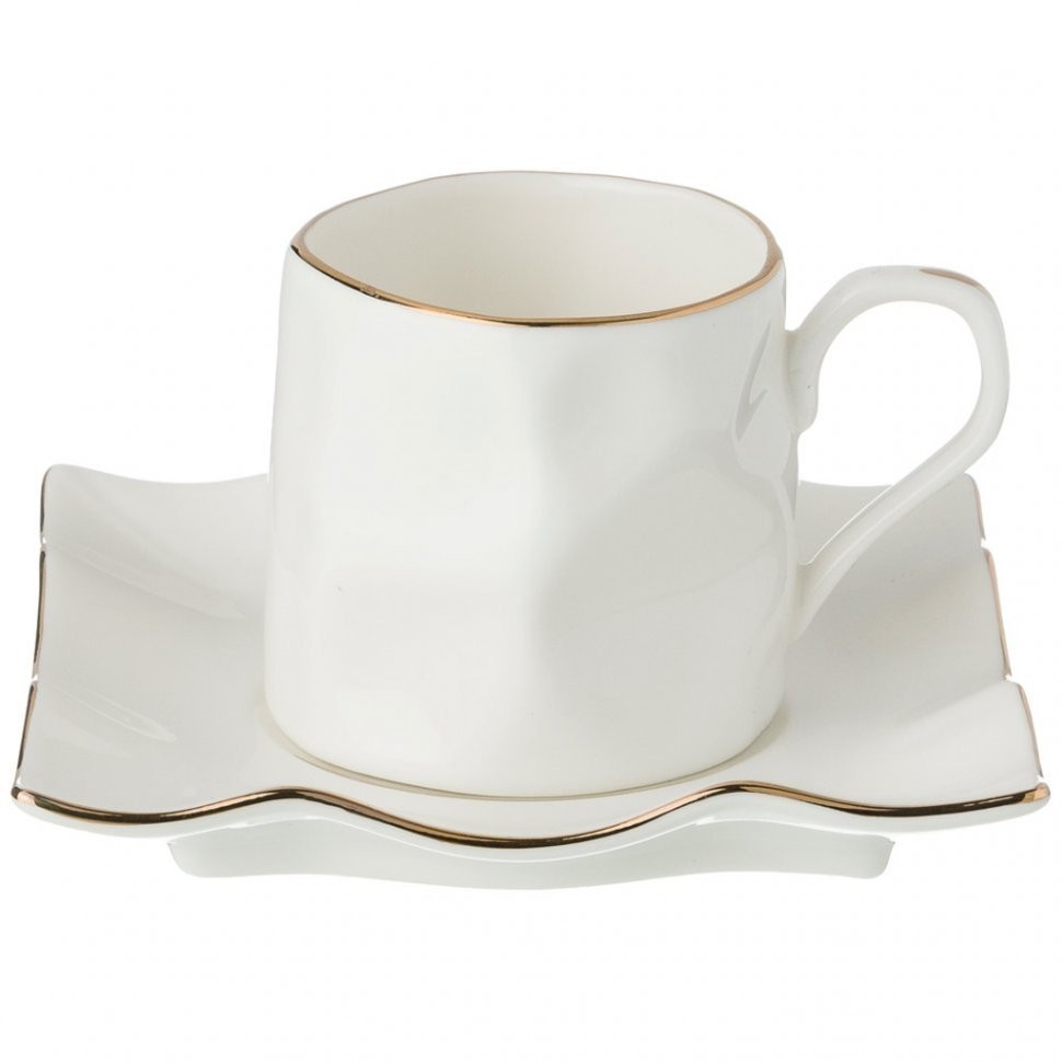 Кофейный набор lefard "раффл голд" на 6 пер. 12 пр. 130 мл (264-992)