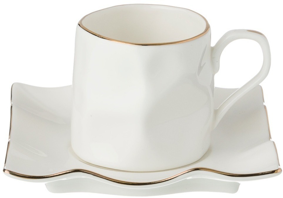 Кофейный набор lefard "раффл голд" на 6 пер. 12 пр. 130 мл (264-992)