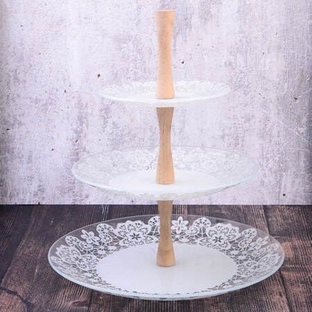 Конфетница сервировочная для фруктов, конфет, сладостей 3 яруса (161763)