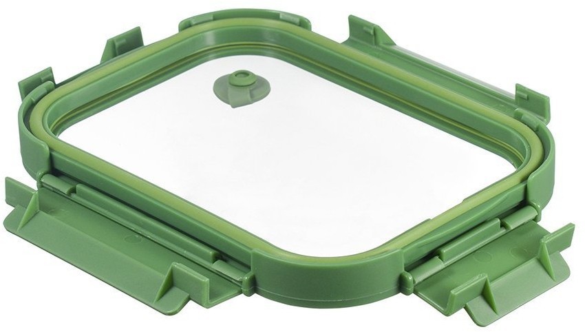 Контейнер для запекания и хранения прямоугольный с крышкой, 640 мл, зеленый (75156)