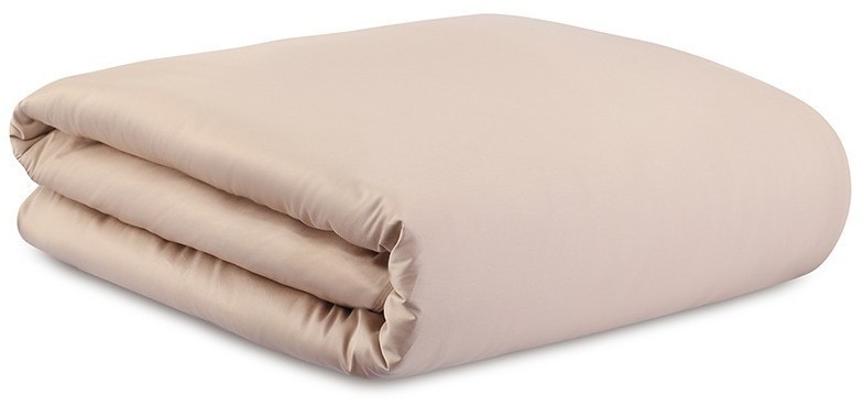 Комплект постельного белья из премиального сатина бежевого цвета из коллекции essential, 200х220 см (79817)