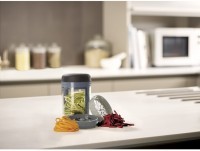 Терка спиралайзер с тремя лезвиями и контейнером для хранения spiro, синяя (71229)