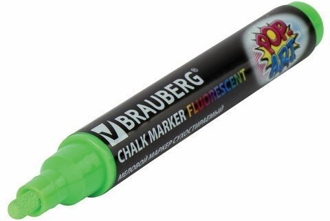 Маркер меловой Brauberg Pop-Art 5 мм зеленый 151532 (8) (86663)