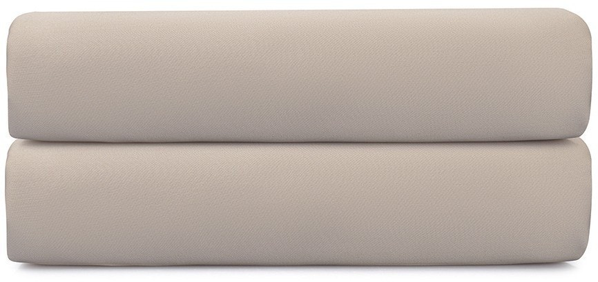 Простыня на резинке из премиального сатина бежевого цвета из коллекции essential, 160х200х30 см (77166)