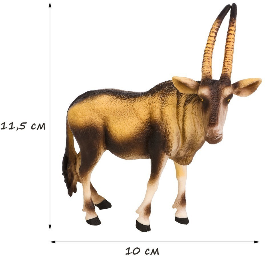 Набор фигурок животных серии "Мир диких животных": антилопа, 2 ламы, бородавочник (набор из 6 предметов) (MM211-226)