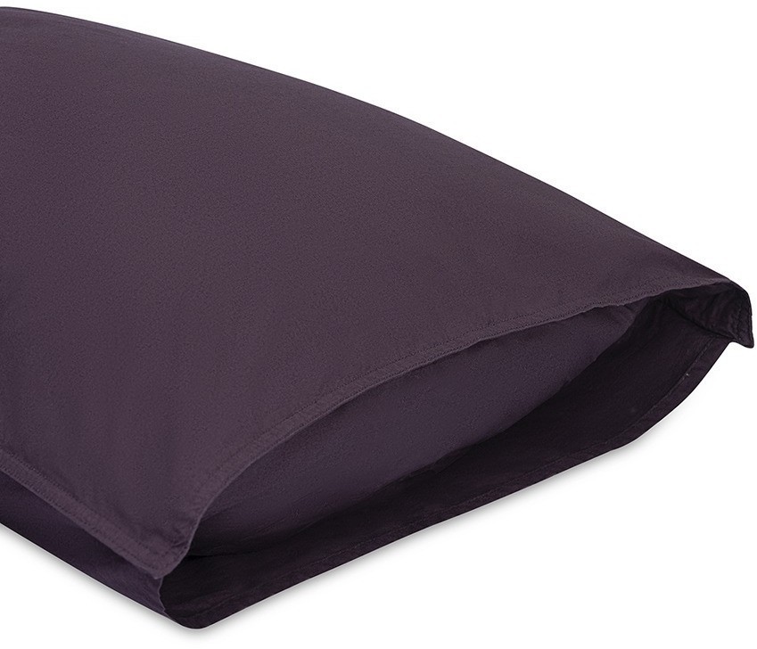 Комплект постельного белья из стираного перкаля сливового цвета из коллекции essential, 150х200 см (77733)