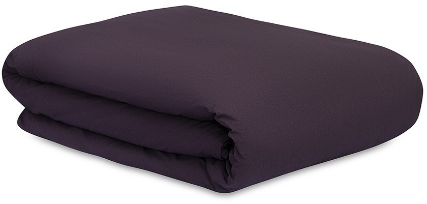 Комплект постельного белья из стираного перкаля сливового цвета из коллекции essential, 150х200 см (77733)