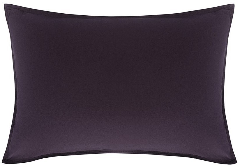 Комплект постельного белья из стираного перкаля сливового цвета из коллекции essential, 150х200 см (77733)