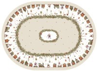 Скатерть  160х220 cm овальная, "щелкунчик" цвет: бежевый, tm lefard, полиэстер 100% (986-002-28)