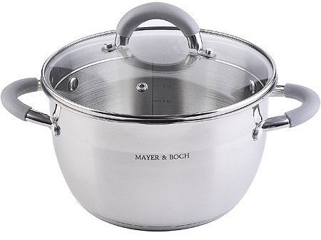 Набор кастрюль из нержавеющей стали с крышками MAYER BOCH (30995)
