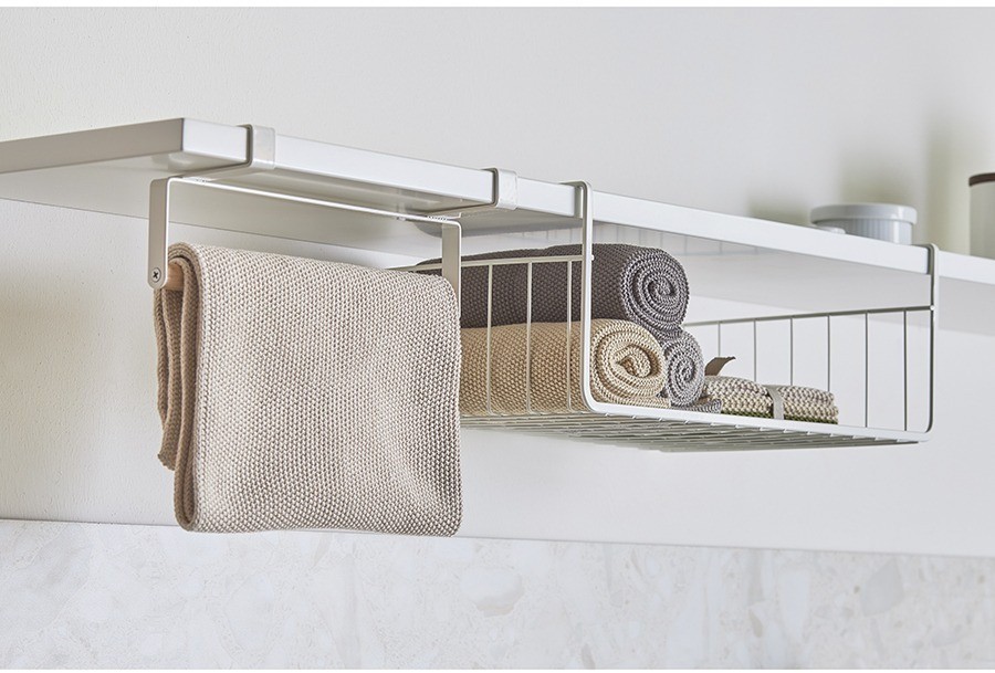 Набор из двух кухонных вязаных полотенец из коллекции essential, темно-серое/бежевое (77467)