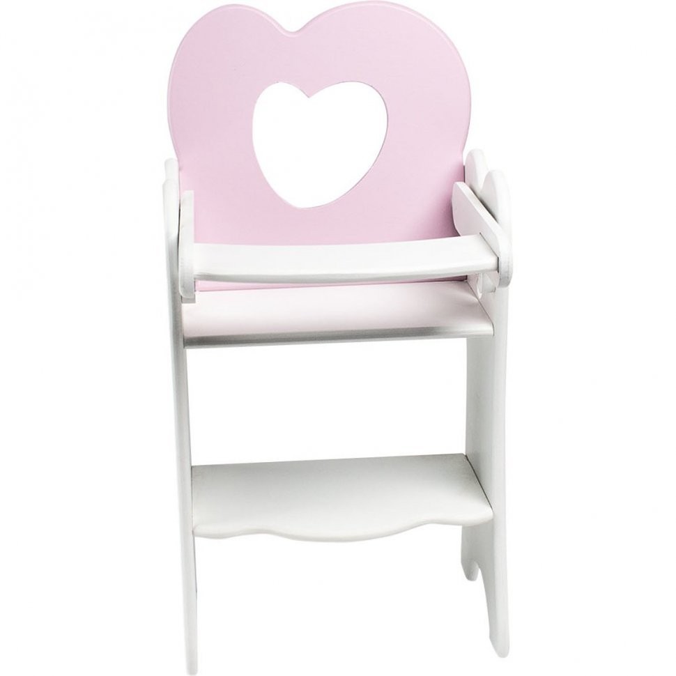 Кукольный стульчик для кормления, цвет: нежно-розовый (PFD120-29)