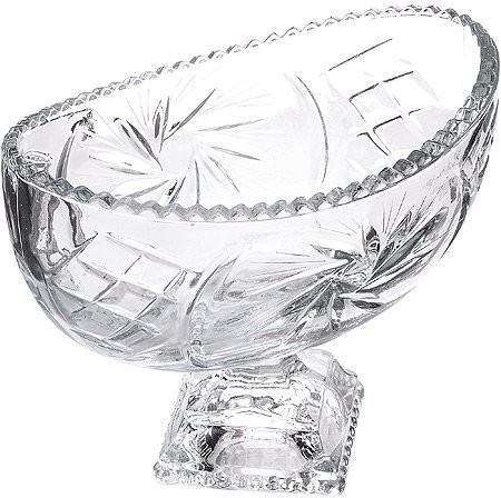 Ваза для конфет 18,5х11х8,5 на ножке (7142-1)