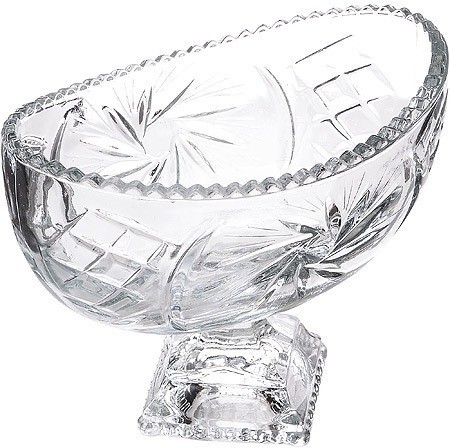 Ваза для конфет 18,5х11х8,5 на ножке (7142-1)