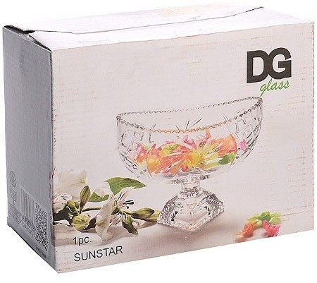 Ваза для конфет 18,5х11х8,5 на ножке (7142-1)