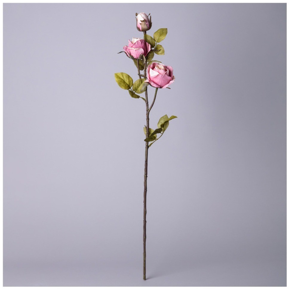 Цветок искусственный роза длина=80см , цвет пудровый мал.уп.=12шт Lefard (535-372)