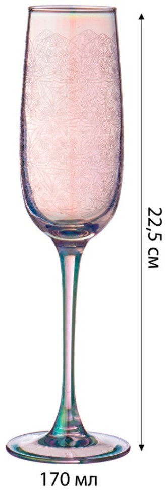 Набор бокалов из 6-ти шт. "dandelion" бирюза 170 мл 6,3*6,3*22,5см Lefard (194-911)