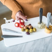 Доска разделочная pip, organic, 30х25 см, розовая (70900)