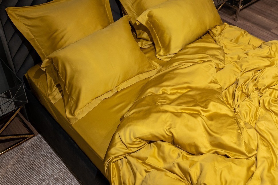 Простыня на резинке Сопрано горчичный 160*200*30 (TT-00010344)