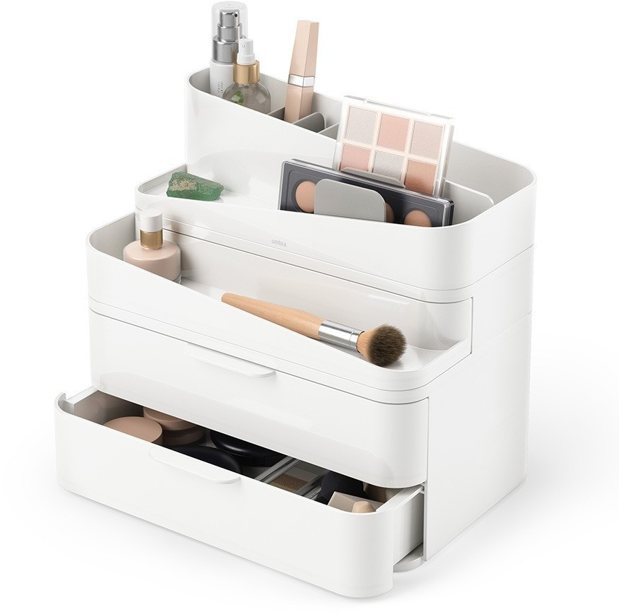 Органайзер-косметичка glam, 27х25 см, белый/серый (76811)