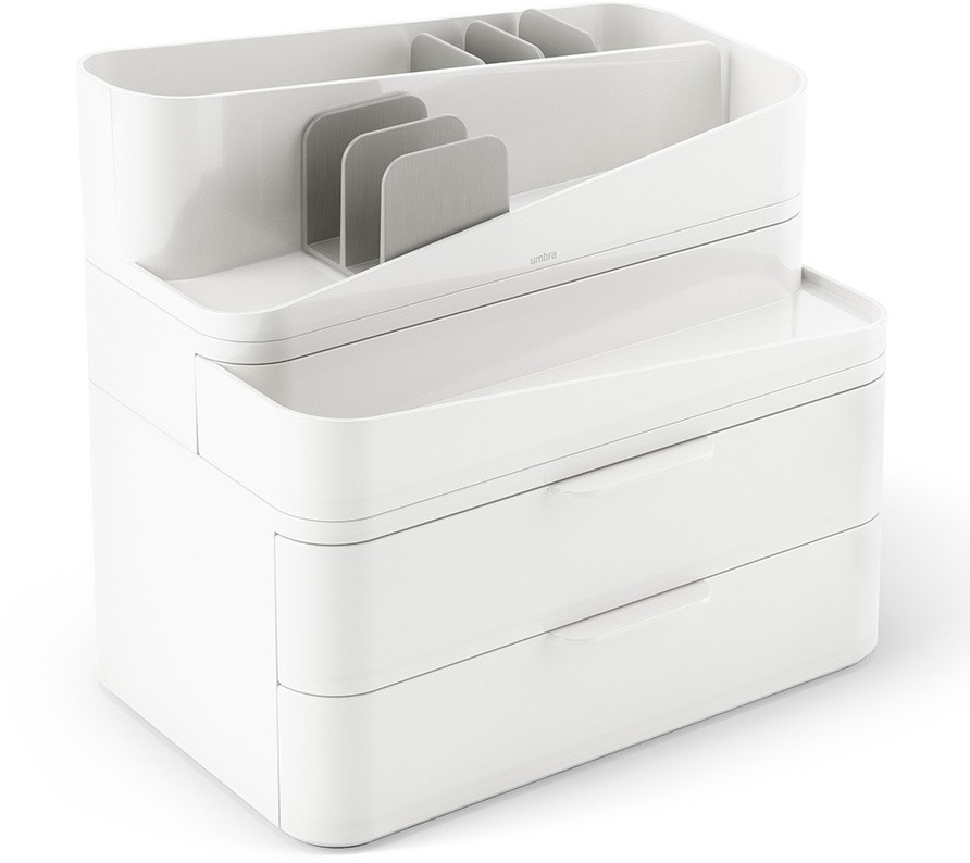 Органайзер-косметичка glam, 27х25 см, белый/серый (76811)