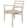 Полукресло ANOA ARM CHAIR, Тиковое дерево, Natural brown/ivory, ROOMERS FURNITURE