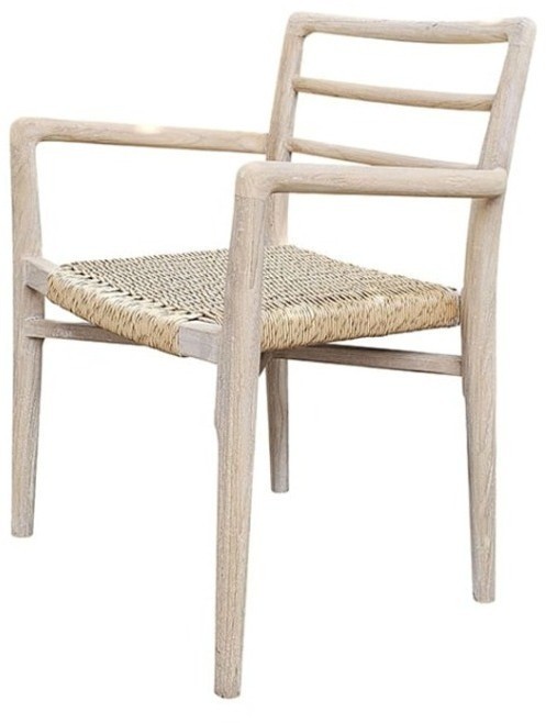Полукресло ANOA ARM CHAIR, Тиковое дерево, Natural brown/ivory, ROOMERS FURNITURE