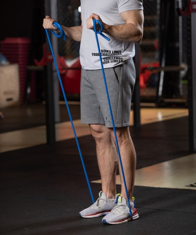 Эспандер силовой ES-609, TPR, 9-11 кг, 13х9х3000 мм, синий (732690)