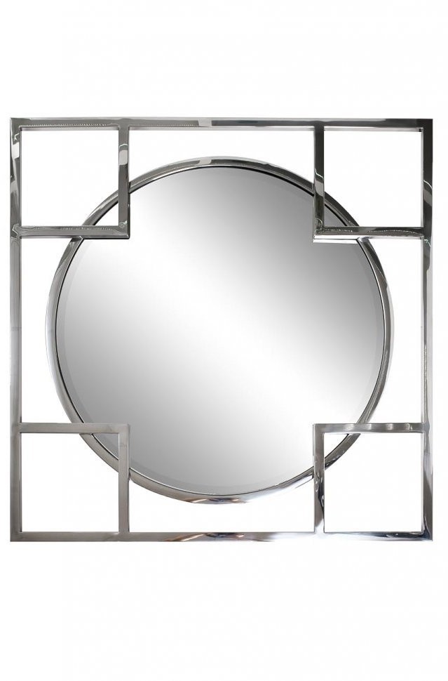 Зеркало квадратное в металл. раме цвет хром 83*83см (TT-00003625)