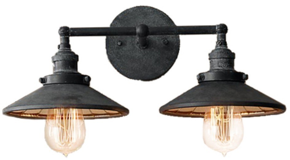 Бра Скон Дабл DTL9104-M, металл, Antique grey, RESTORATION HARDWARE