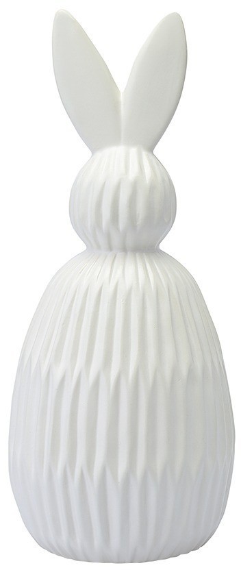 Декор из фарфора белого цвета trendy bunny из коллекции easter essential, 12,5х12,5x30,5 см (77384)