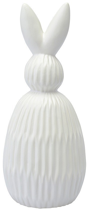 Декор из фарфора белого цвета trendy bunny из коллекции easter essential, 12,5х12,5x30,5 см (77384)