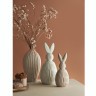 Декор из фарфора белого цвета trendy bunny из коллекции easter essential, 12,5х12,5x30,5 см (77384)