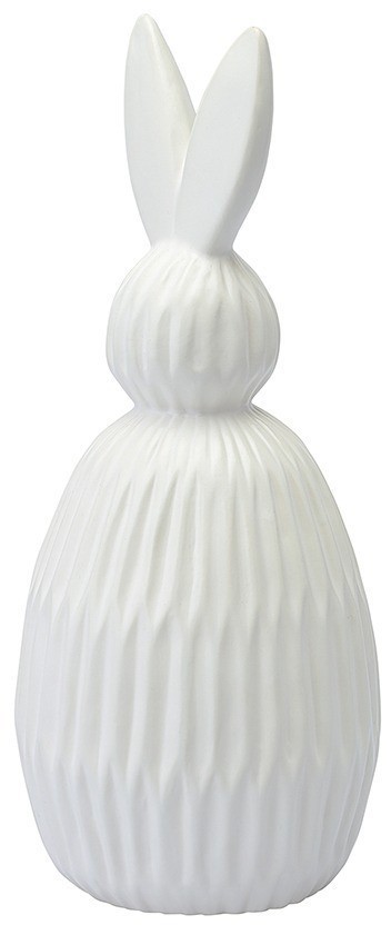 Декор из фарфора белого цвета trendy bunny из коллекции easter essential, 12,5х12,5x30,5 см (77384)