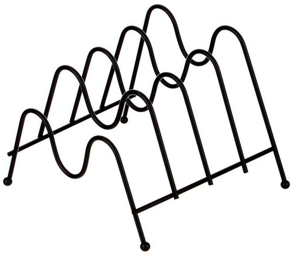 Подставка для тарелок на 4 шт, черная 20*19 см (TT-00008633)