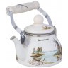 Чайник agness эмалированный со съемным фильтром из нжс серия "family house", 0,85 л (943-060)
