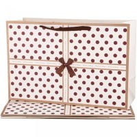 Комплект бумажных пакетов из 4 шт. &quot;горошек&quot; 60*40*23 см Lefard (521-226)