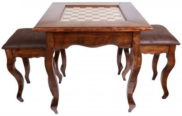 Стол ломберный шахматный "Классический", 2 табурета, Ustyan (33917)