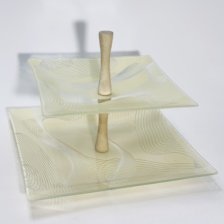 Конфетница сервировочная для фруктов, конфет, сладостей 2 яруса (161656)