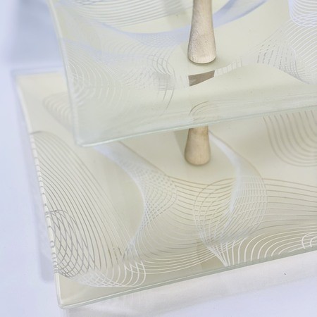 Конфетница сервировочная для фруктов, конфет, сладостей 2 яруса (161656)