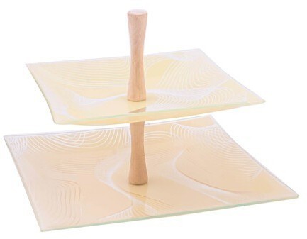 Конфетница сервировочная для фруктов, конфет, сладостей 2 яруса (161656)